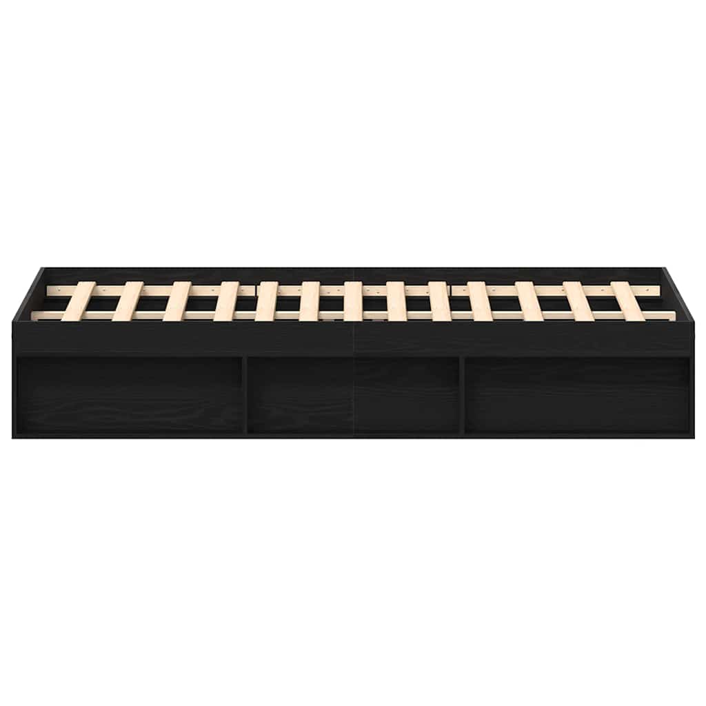 Bedframe zonder matras 200x200 cm bewerkt hout zwart eikenkleur