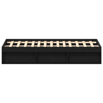 Bedframe zonder matras 200x200 cm bewerkt hout zwart eikenkleur