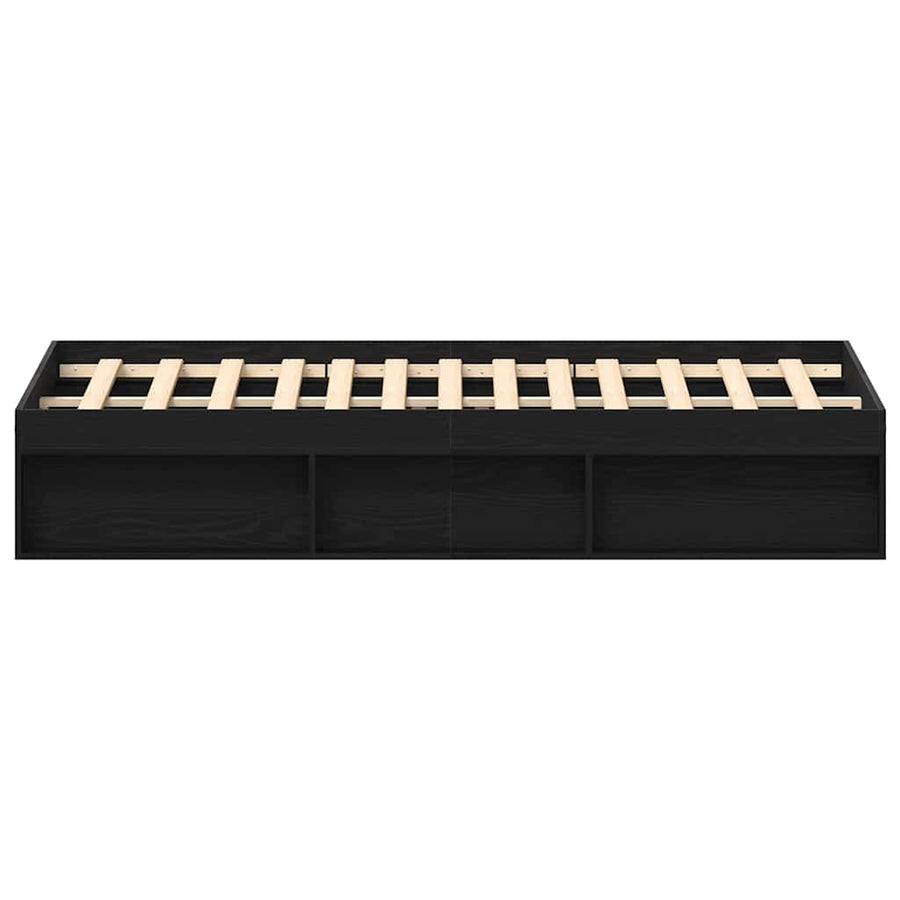 Bedframe zonder matras 200x200 cm bewerkt hout zwart eikenkleur