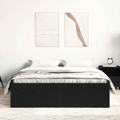 Bedframe zonder matras 120x190 cm bewerkt hout zwart eikenkleur