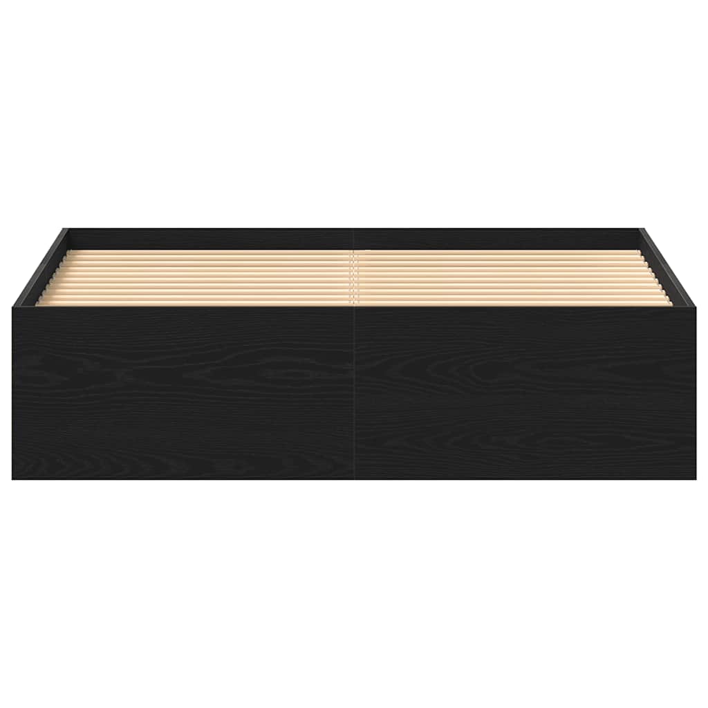 Bedframe zonder matras 140x190 cm bewerkt hout zwart eikenkleur