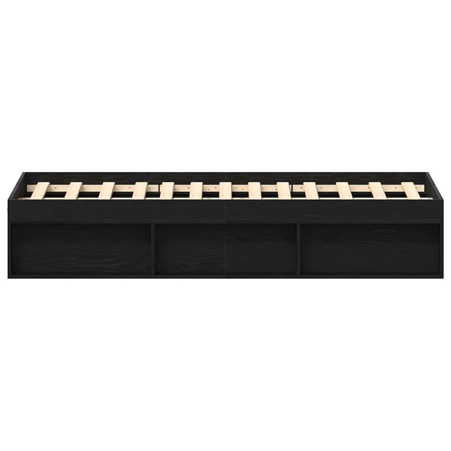 Bedframe zonder matras 140x190 cm bewerkt hout zwart eikenkleur