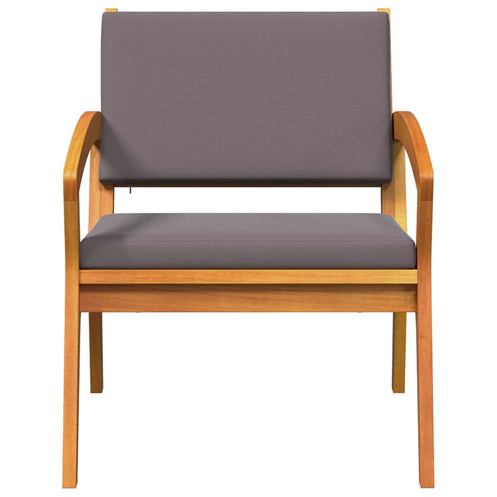 Tuinstoel met kussen 2 pcs Olie naturel Massief Acaciahout