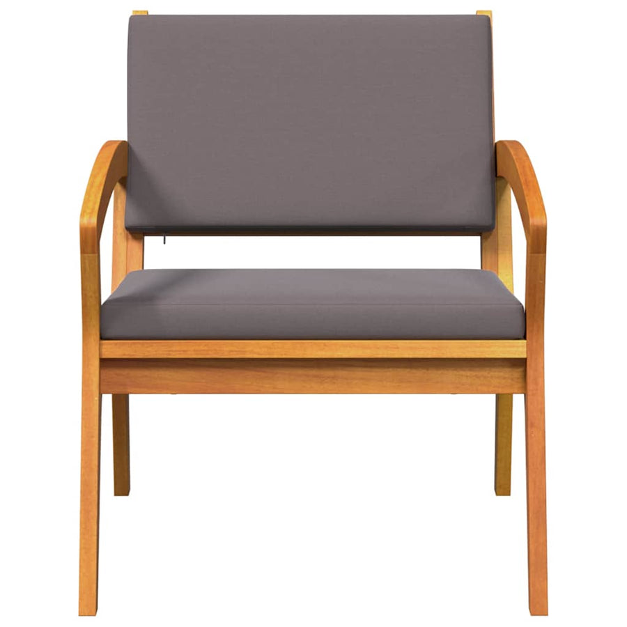 Tuinstoel met kussen 2 pcs Olie naturel Massief Acaciahout