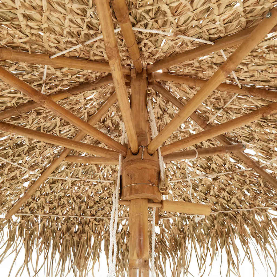 Tiki Paraplu met Bananenblad Luifel 180 cm Bamboe