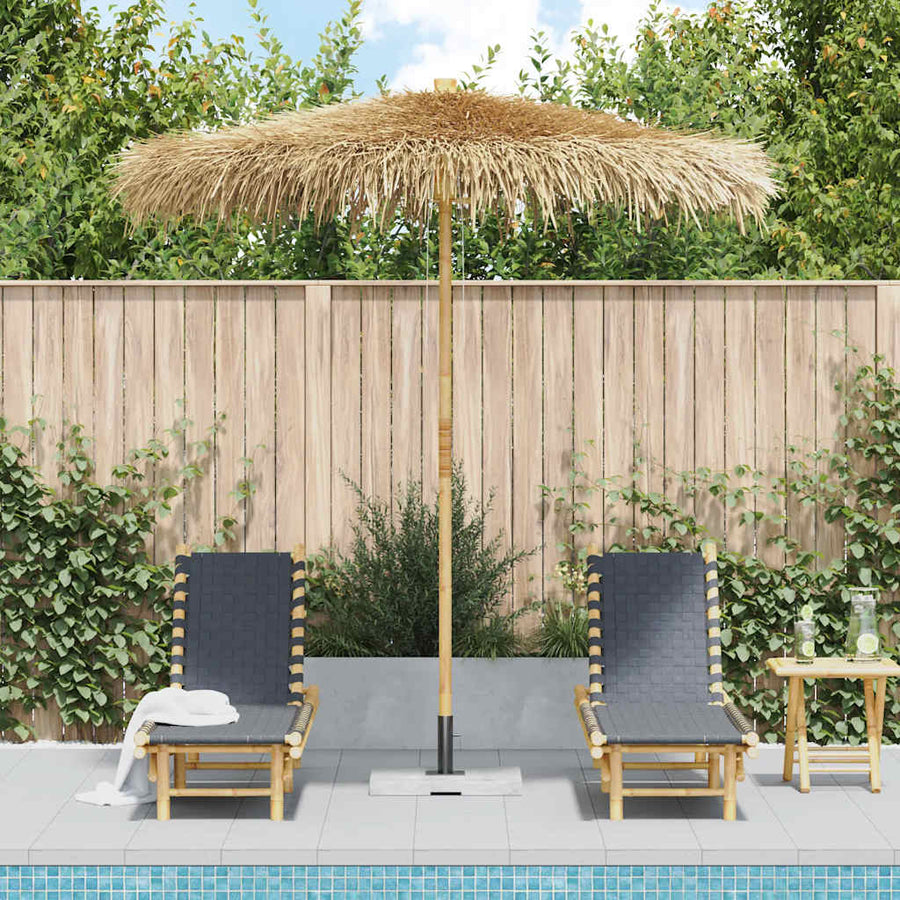 Tiki Paraplu met Bananenblad Luifel 240 cm Bamboe