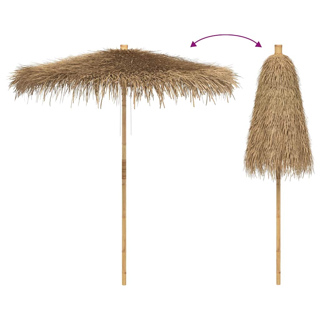 Tiki Paraplu met Bananenblad Luifel 240 cm Bamboe