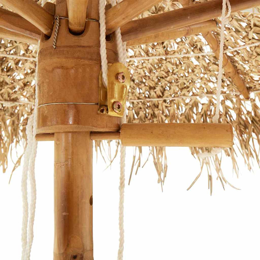 Tiki Paraplu met Bananenblad Luifel 240 cm Bamboe