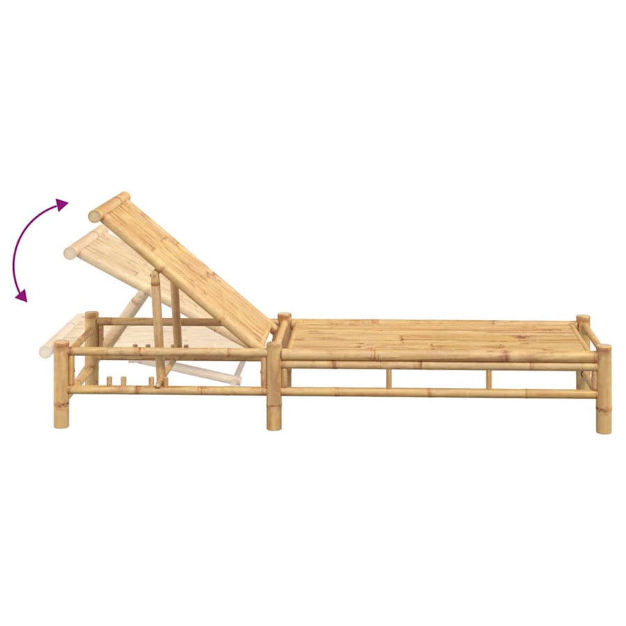 Ligbed 55X199X30 Cm Bamboe Bruin