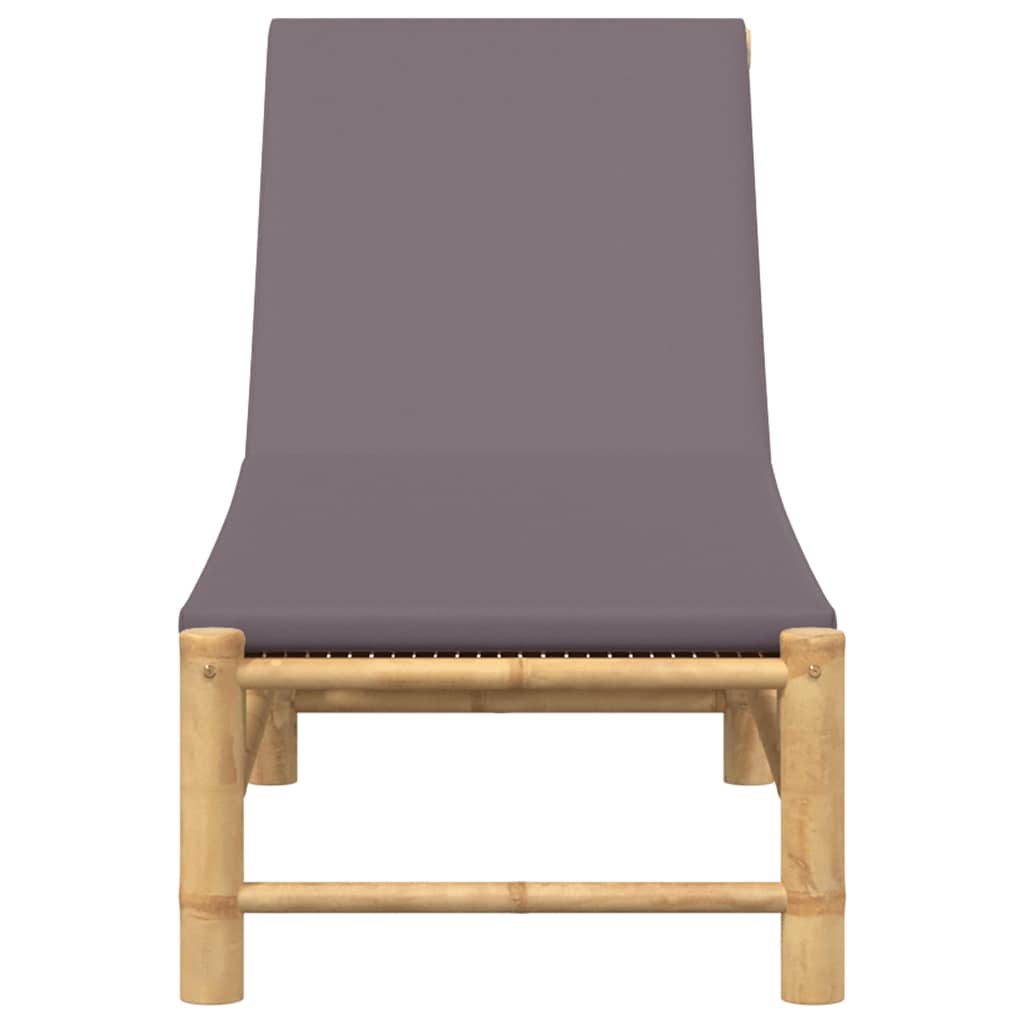 Ligstoel met kussens 55x199x30 cm bamboe