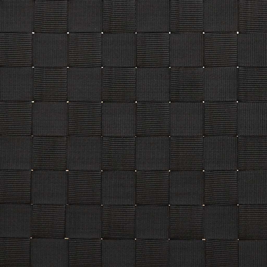 Ligstoel met zwart geweven band 55x200x30 cm bamboe