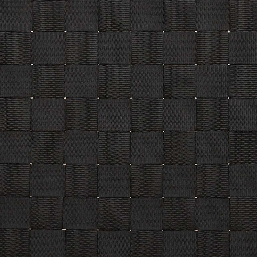 Ligstoel met zwart geweven band 55x200x30 cm bamboe