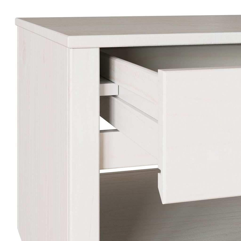 Salontafel Drammen Wit 99 x 55 x 45 cm Massief grenenhout