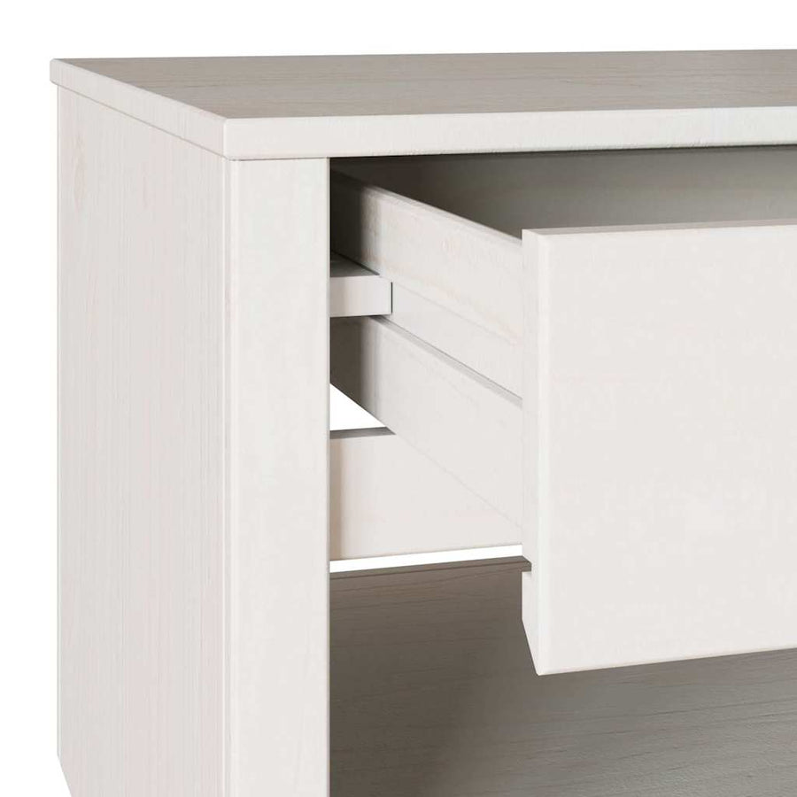 Salontafel Drammen Wit 99 x 55 x 45 cm Massief grenenhout