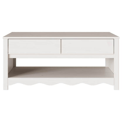 Salontafel Drammen Wit 99 x 55 x 45 cm Massief grenenhout