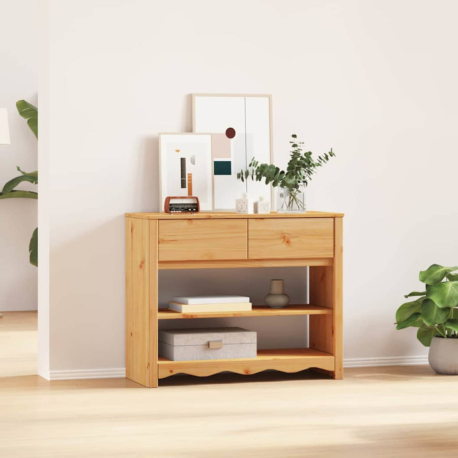 Wandtafel Drammen Eiken 89,5 x 37 x 73 cm Massief grenenhout
