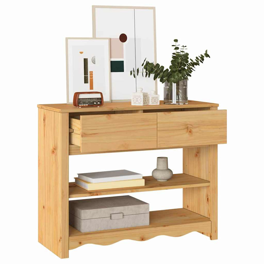 Wandtafel Drammen Eiken 89,5 x 37 x 73 cm Massief grenenhout