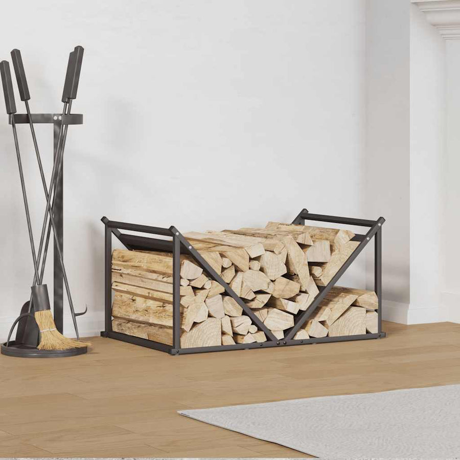 Brandhoutrek 70x43x34,5 cm koudgewalst staal zwart