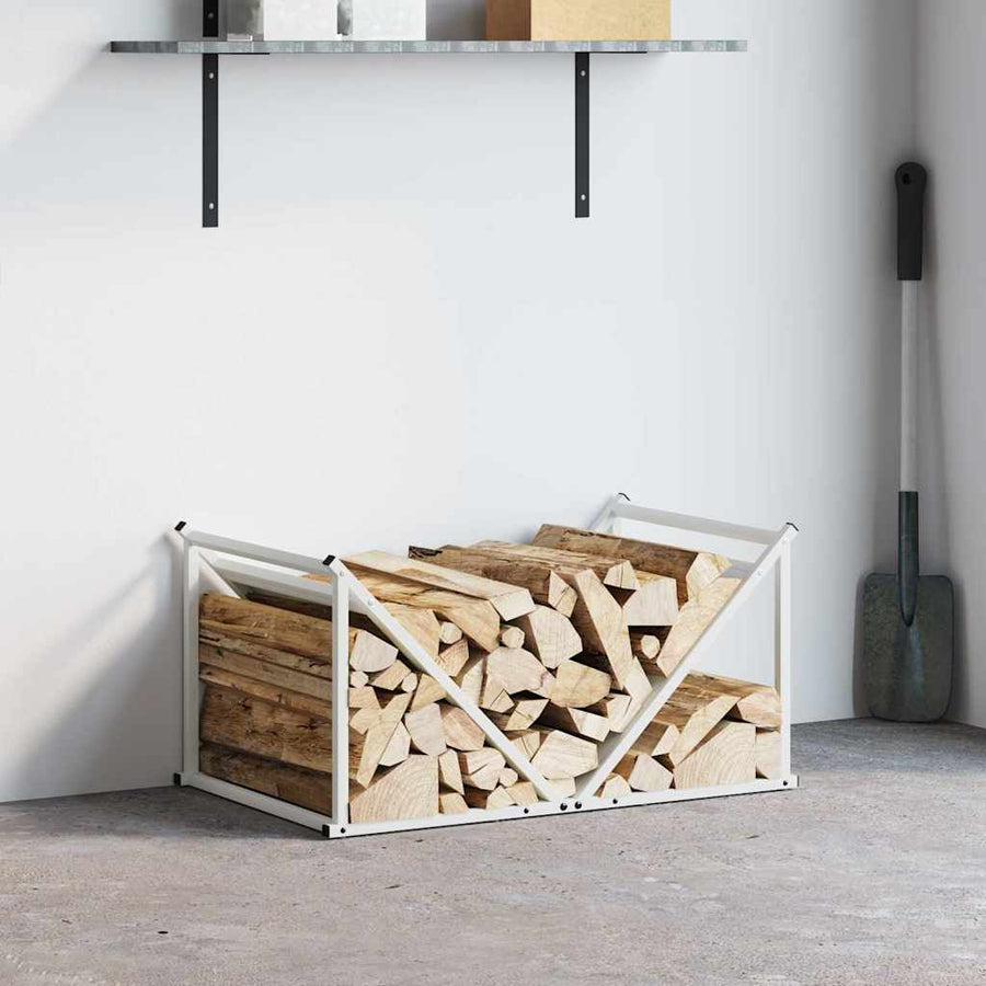 Brandhoutrek 70x43x34,5 cm koudgewalst staal wit