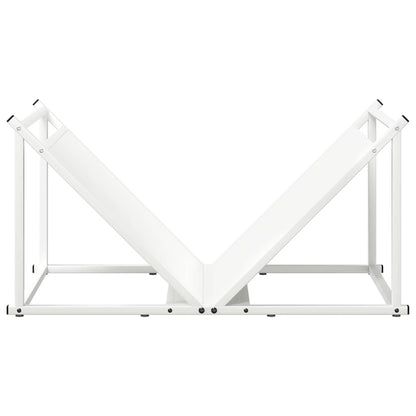 Brandhoutrek 70x43x34,5 cm koudgewalst staal wit