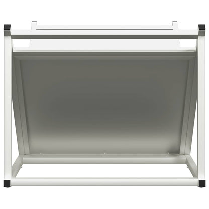 Brandhoutrek 70x43x34,5 cm koudgewalst staal wit
