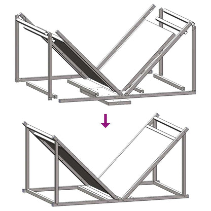 Brandhoutrek 70x43x34,5 cm koudgewalst staal antracietkleurig