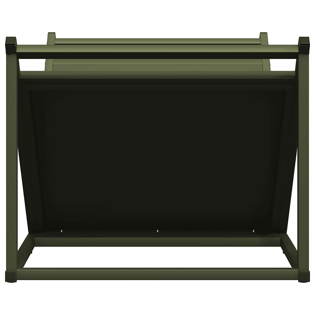 Brandhoutrek 70x43x34,5 cm koudgewalst staal olijfgroen
