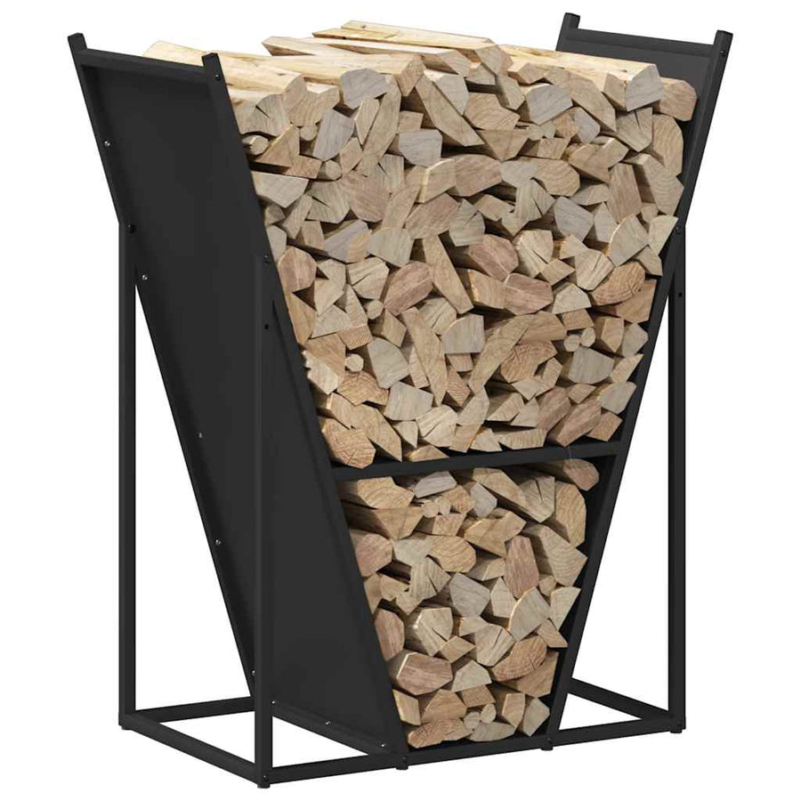 Brandhoutrek 69,5x35x81 cm koudgewalst staal zwart