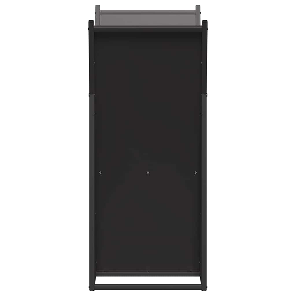 Brandhoutrek 69,5x35x81 cm koudgewalst staal zwart