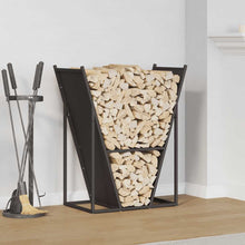 Brandhoutrek 69,5x35x81 cm koudgewalst staal zwart