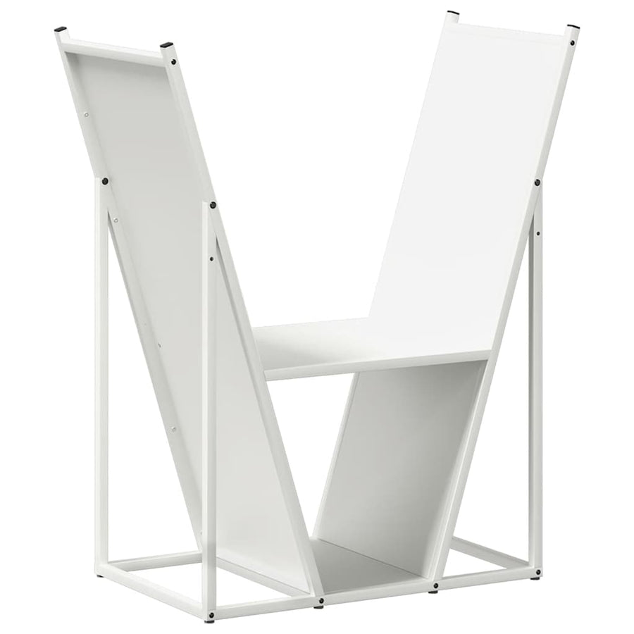 Brandhoutrek 69,5x35x81 cm koudgewalst staal wit