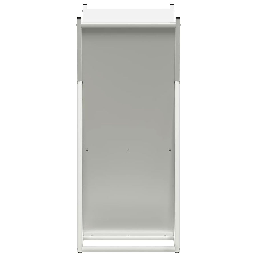 Brandhoutrek 69,5x35x81 cm koudgewalst staal wit