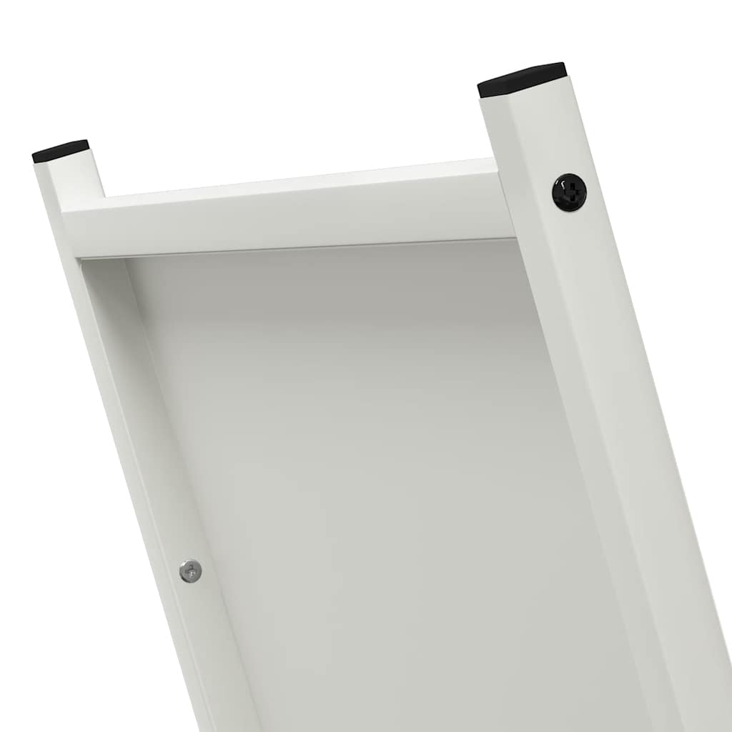 Brandhoutrek 69,5x35x81 cm koudgewalst staal wit