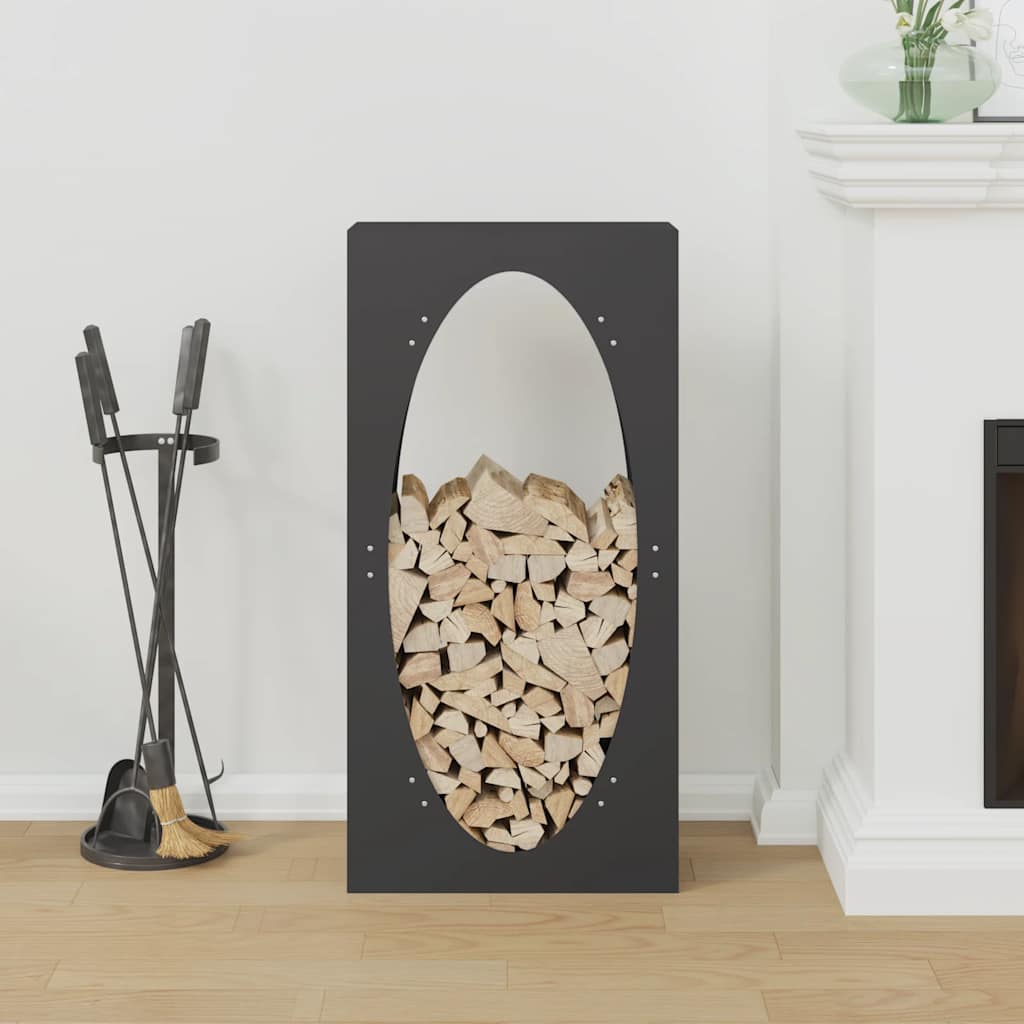 Brandhoutrek 50x23x100 cm koudgewalst staal zwart