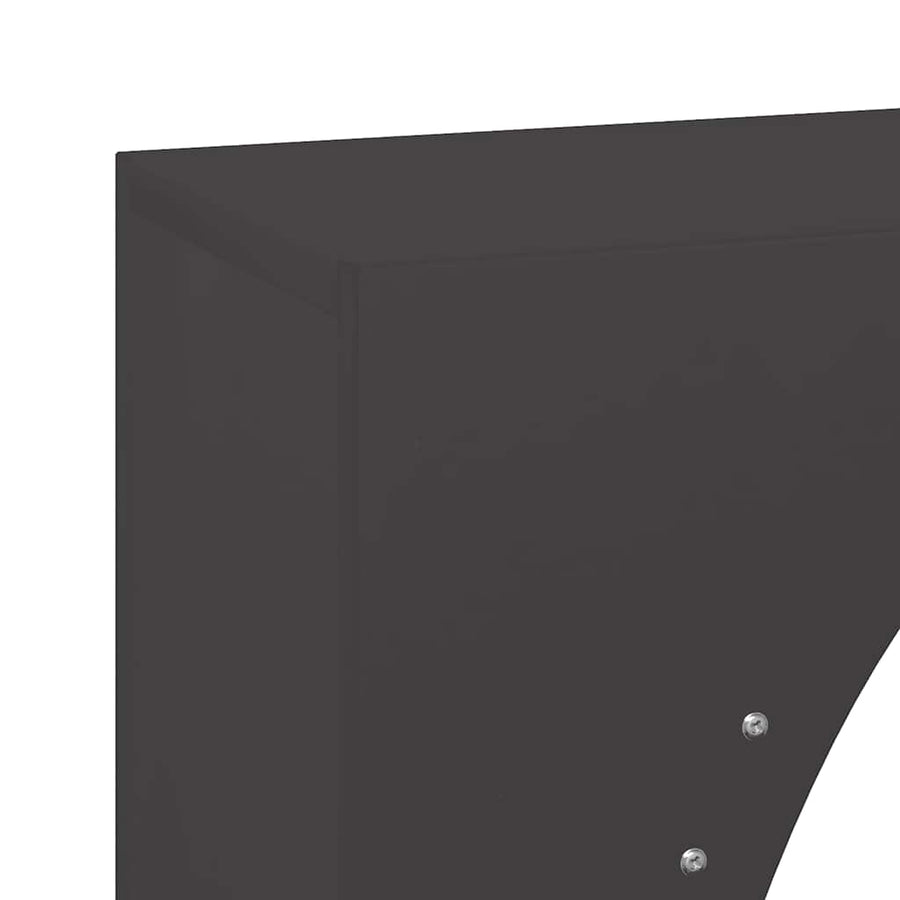 Brandhoutrek 50x23x100 cm koudgewalst staal zwart