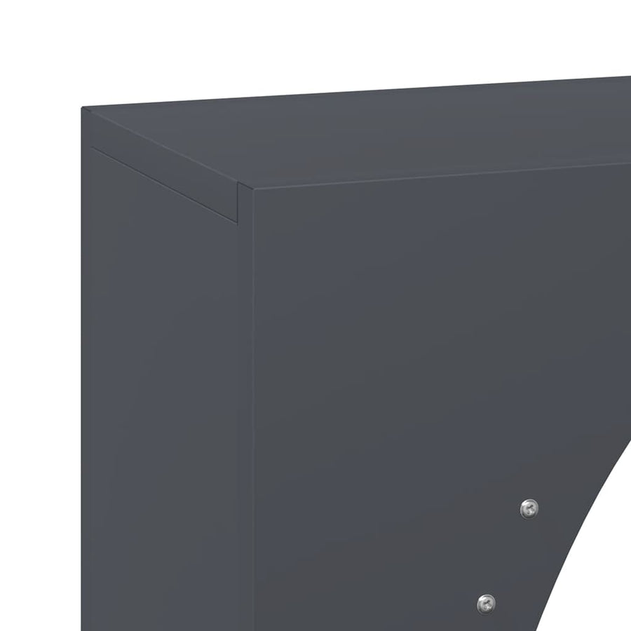 Brandhoutrek 50x23x100 cm koudgewalst staal antracietkleurig