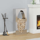 Firewood rack 50x23x100 cm stainless steel