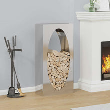 Brandhoutrek 50x23x100 cm roestvrij staal