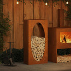 Firewood rack 50x23x100 cm weather-resistant steel