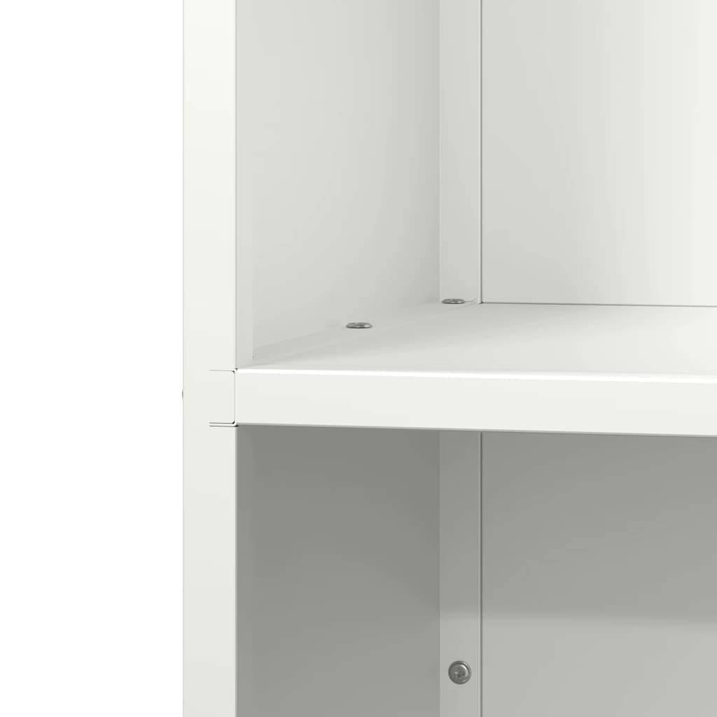 Brandhoutrek 40x30x80 cm koudgewalst staal wit