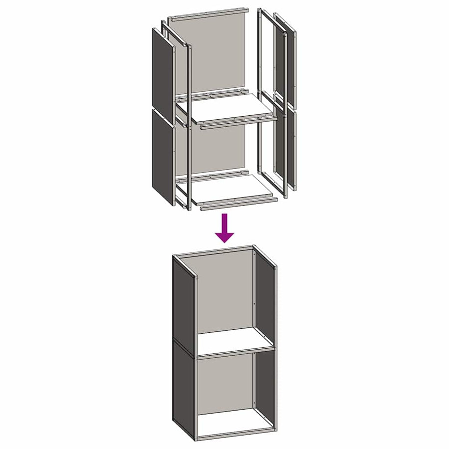 Brandhoutrek 40x30x80 cm koudgewalst staal wit