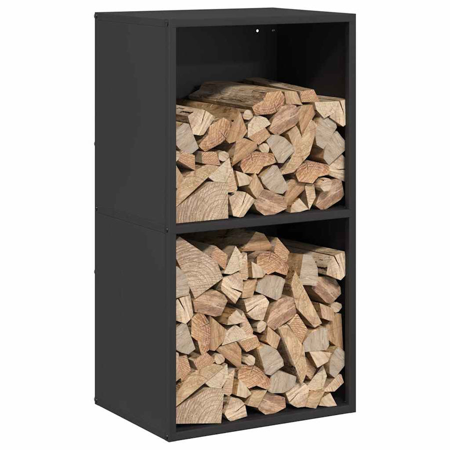 Brandhoutrek 40X30X75 Cm Koudgewalst Staal Zwart