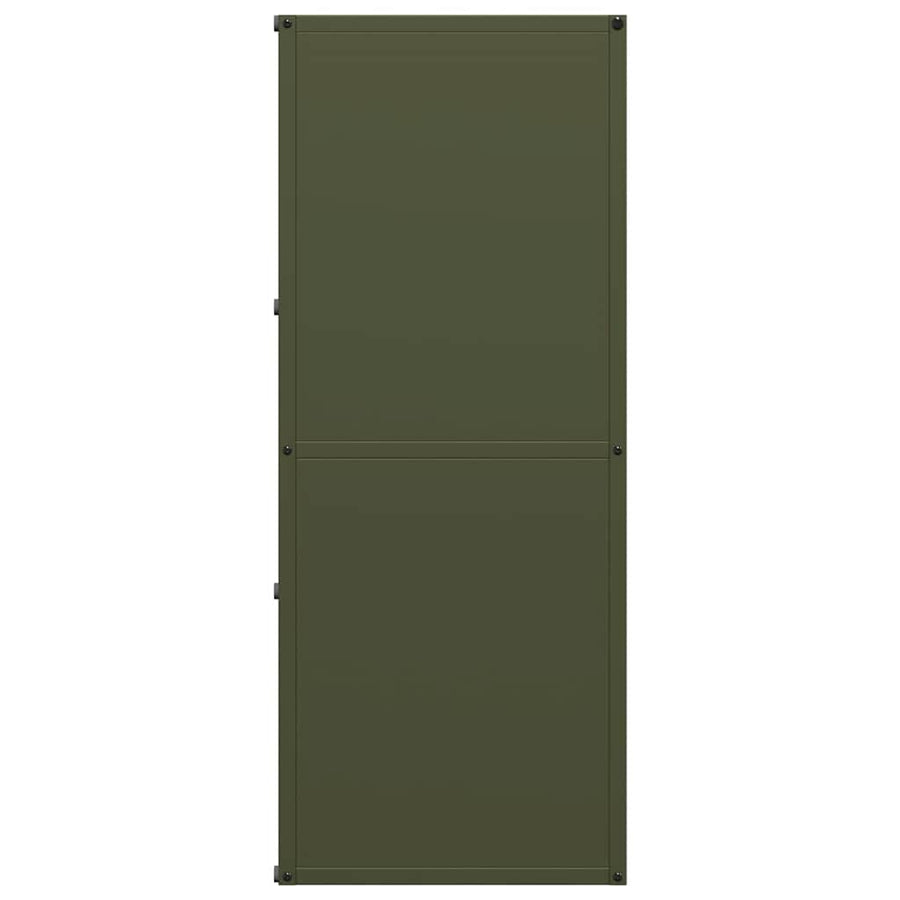 Brandhoutrek 40x30x75 cm koudgewalst staal olijfgroen