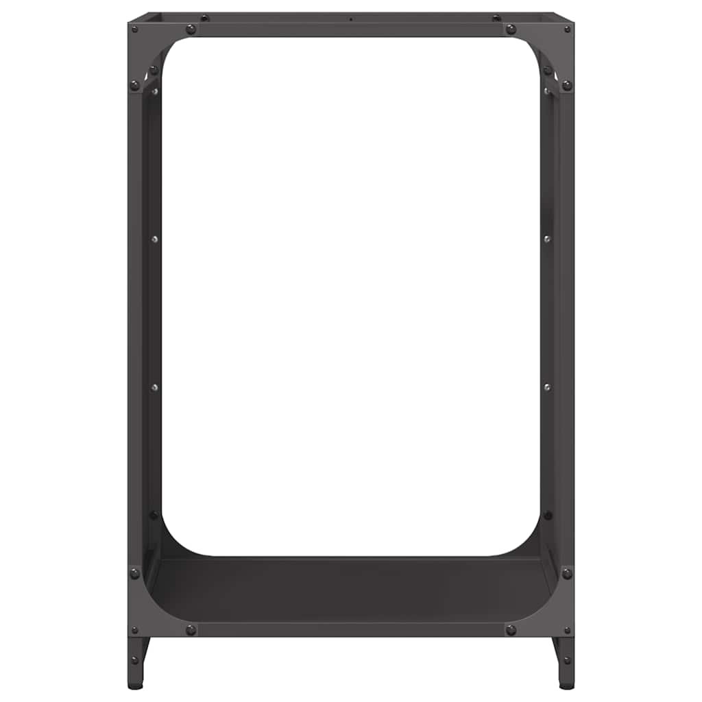 Brandhoutrek 44x28x65 cm koudgewalst staal zwart