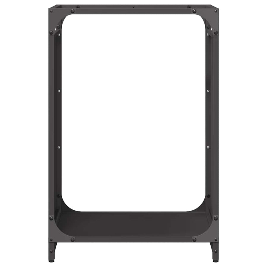 Brandhoutrek 44x28x65 cm koudgewalst staal zwart