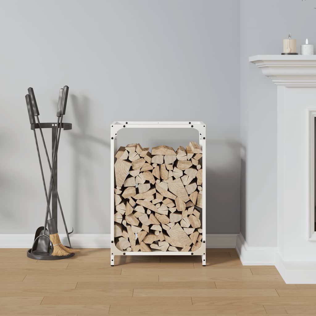 Brandhoutrek 44x28x65 cm koudgewalst staal wit
