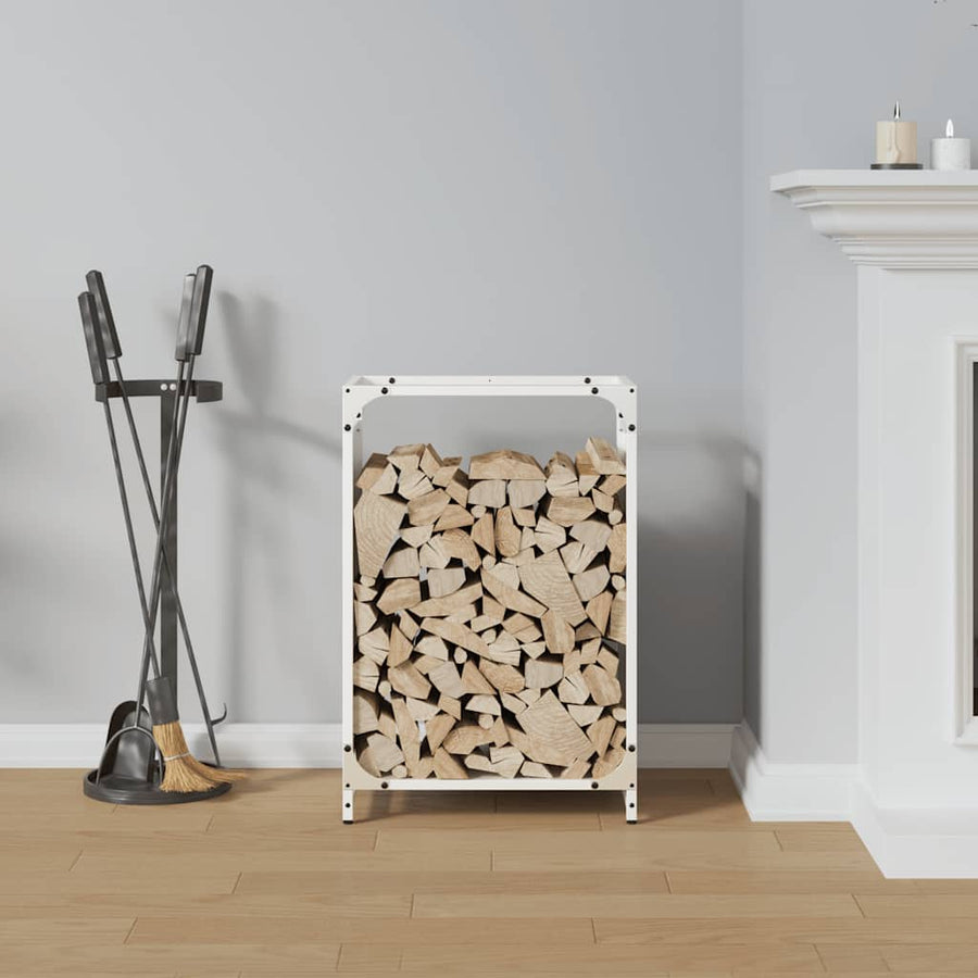 Brandhoutrek 44x28x65 cm koudgewalst staal wit