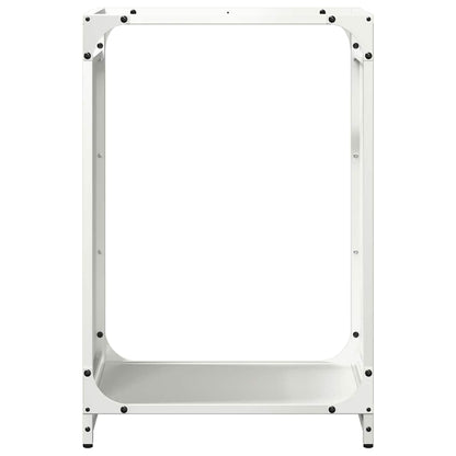 Brandhoutrek 44x28x65 cm koudgewalst staal wit