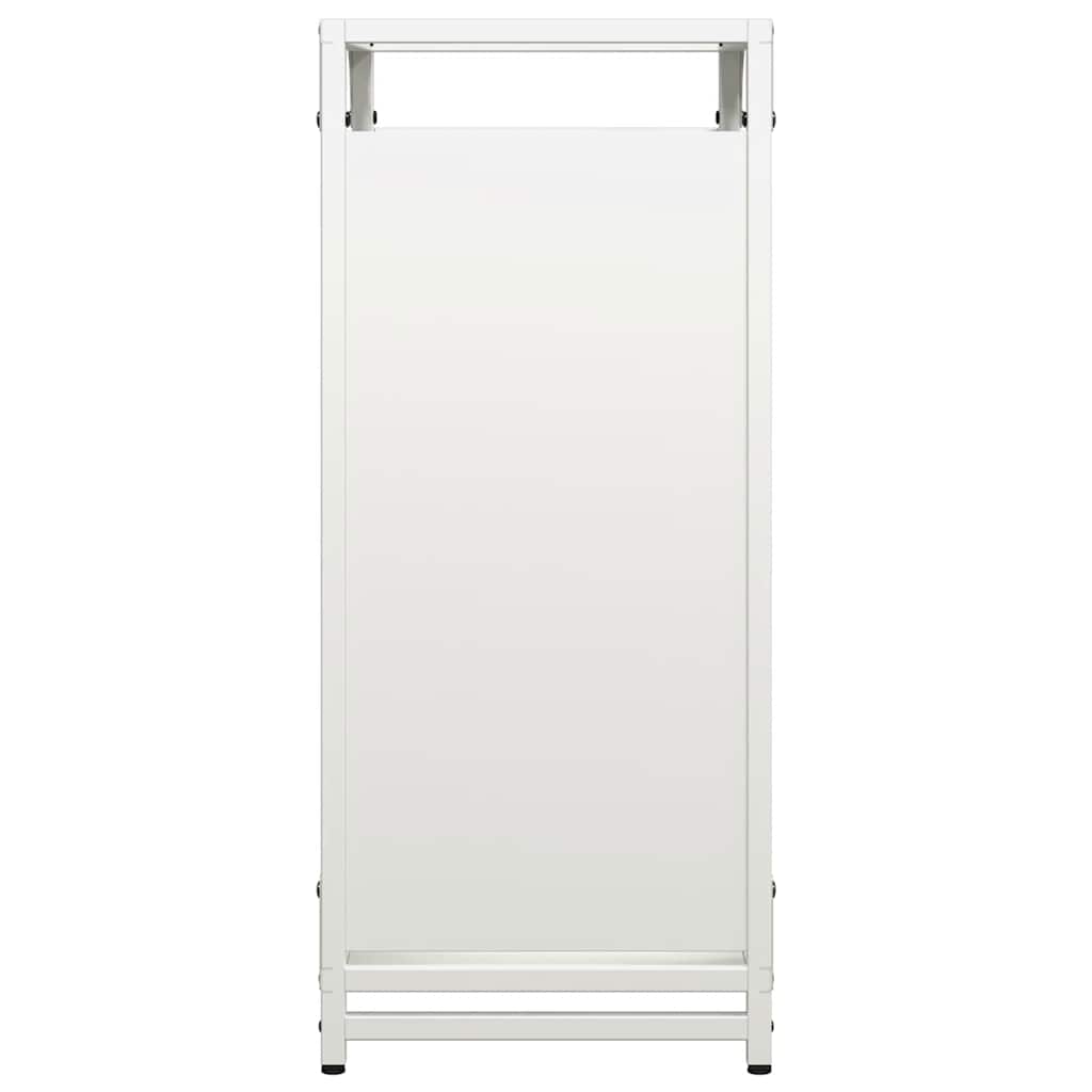 Brandhoutrek 44x28x65 cm koudgewalst staal wit
