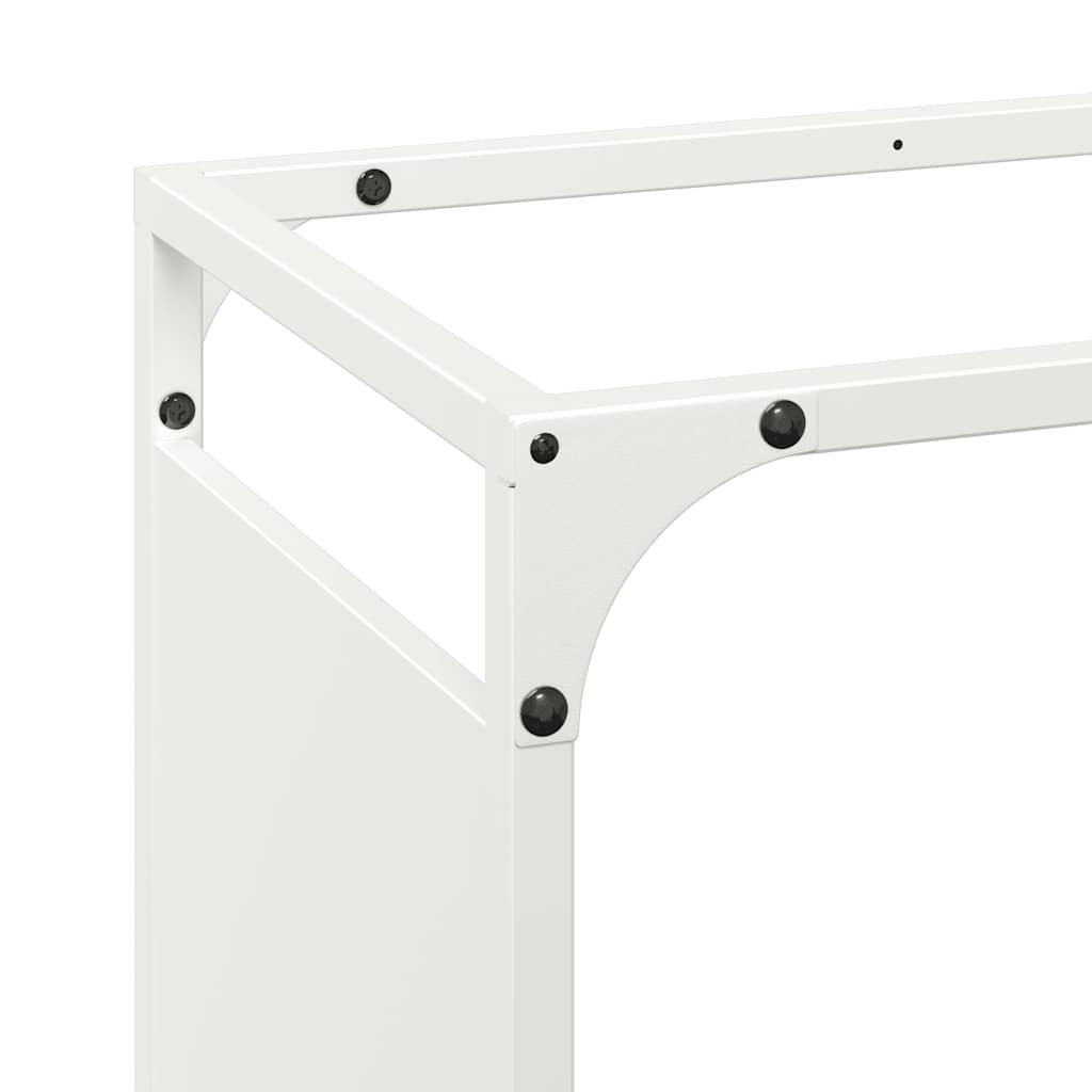 Brandhoutrek 44x28x65 cm koudgewalst staal wit